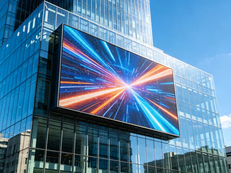 TLED P10.42 Outdoor Transparent LED Facade - Weatherproof high brightness display for building exterior glass walls
