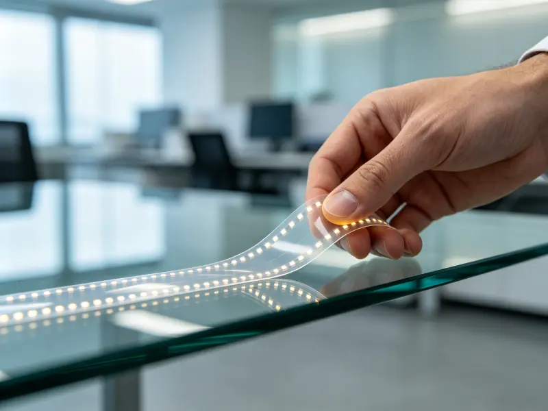 TLED P6.25 Flexible LED Film - Self-adhesive transparent LED screen sticking to glass surface